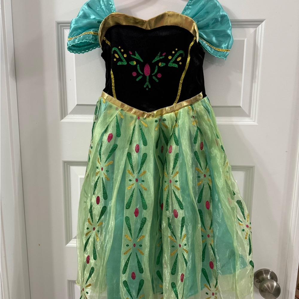 Charming Kids Princess Dress - Black, Green, Gold